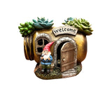 Solar Garden Gnome Welcome Ornament Led Outdoor Garden Decor