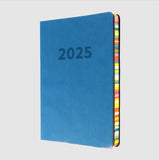 2025 Collins Edge Rainbow Diary Planner Week to View WTV A5 Blue / Teal