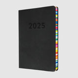 2025 Collins Edge Rainbow Diary Planner Week to View WTV A5 Black