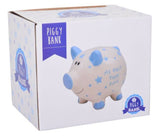 Piggy Money Bank  My First Piggy Money Bank Large Blue Money Box for Baby or kid