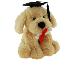 Elka Australia Eco Graduation Puppy Dog Plush Toy Graduation Gift