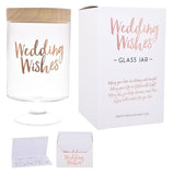 Wedding Wishes Jar Well Wishes Messages Glass Jar Box with Wooden Lid