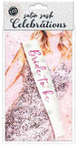 Bride to Be Hens Night Party LED Flashing Satin Sash Shimmering Pink Lettering