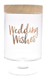 Wedding Wishes Jar Well Wishes Messages Glass Jar Box with Wooden Lid