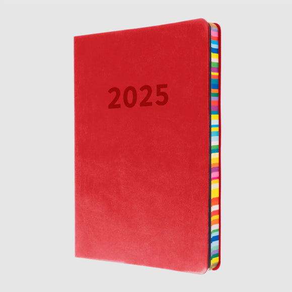 2025 Collins Edge Rainbow Diary Planner Week to View WTV A5 Red