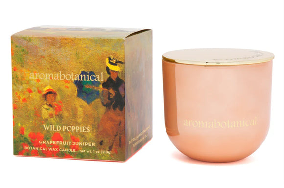 Aromabotanical Master Wax Candle - Wild Poppies - Grapefruit Juniper 310 g