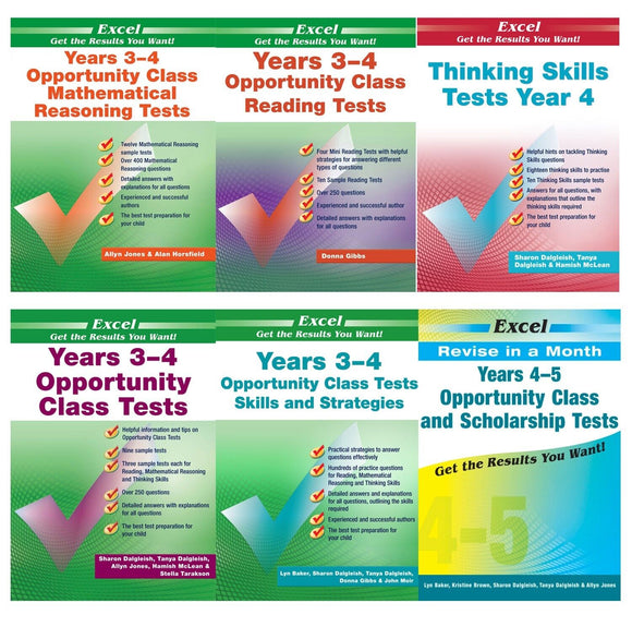 Opportunity Class ( OC) Tests 6 Test Books Pack Year 3 - 4 New Edition