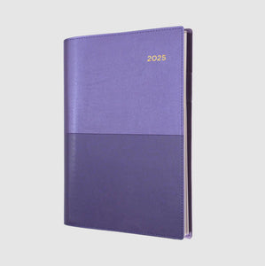 2025 Diary Collins Vanessa Week to View WTV Diary Hourly A5 Purple/ Lilac