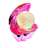 Seashell Metallic Colour Changing Glitter LED Night Light Table Lamp USB Charge - Pink