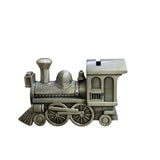 Baby Money Box Train Pewter Money Bank Gift for Newborn Christening Baby Shower