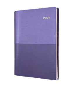 2024 Diary Collins Vanessa Week to View WTV Diary Hourly A5 Purple