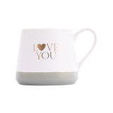 Love You & Love You More Ceramic Coffee Mug Set of 2 for Wedding/ Anniversary
