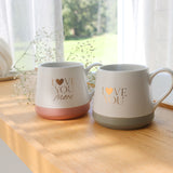 Love You & Love You More Ceramic Coffee Mug Set of 2 for Wedding/ Anniversary