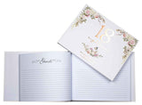 18th Birthday Floral Guest Book Signing Book