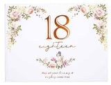 18th Birthday Floral Guest Book Signing Book