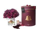 Cote Noire Luxury Grand Bouquet - Carmine Red Roses - Gold Badge