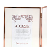 40th Ruby Wedding Anniversary Photo Frame