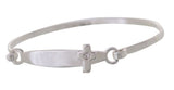 Equilibrium Sliver Plated Baby's Christening Cross Bangle