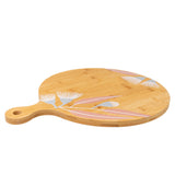 Australian Native Floral Fleur Round Grazing Board Bamboo Serving Board