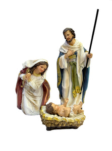 Christmas Holy Family Set Religious Nativity Figure 3 Pieces Set Christmas Decor