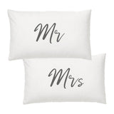 Splosh Mr & Mrs Pillow Case Set Wedding / Engagement / Wedding Anniversary Gift