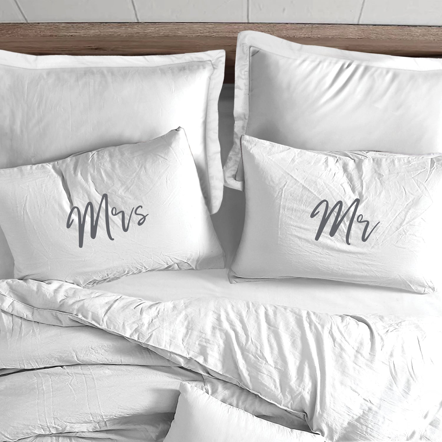 mr and mrs pillow set