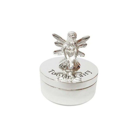 Silver Plated Fairy Tooth Box Baby First Tooth Box