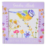 Garden Birds Drinking Cork Coasters Set of 4 Gift Boxed