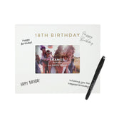 18th Birthday Sign Board Photo Frame with Marker