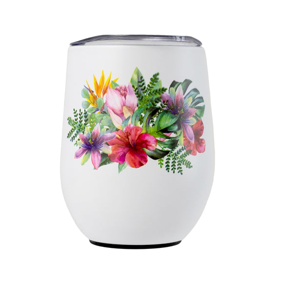 Splosh Lush Tropical Flora Double Wall Stainless Steel Insulated Tumbler Cup